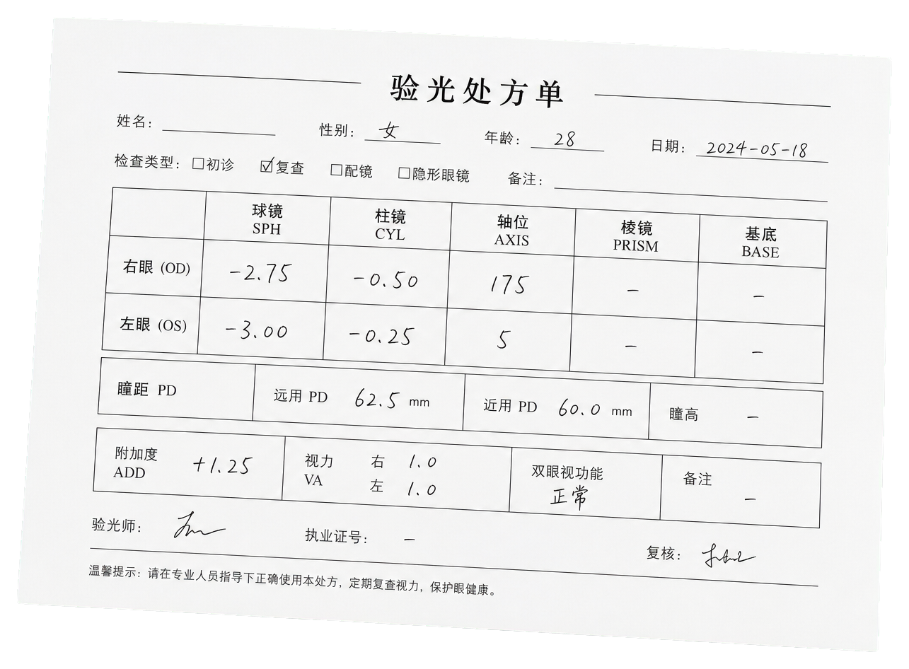 验光单